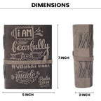 Leather Bound Handmade Christian Journal - Grey