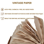 Leather Village handcrafted floral leather journal book