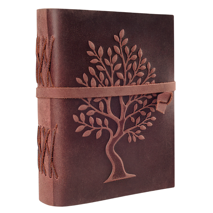 Fuchsia Tree of Life Journal Leather Village