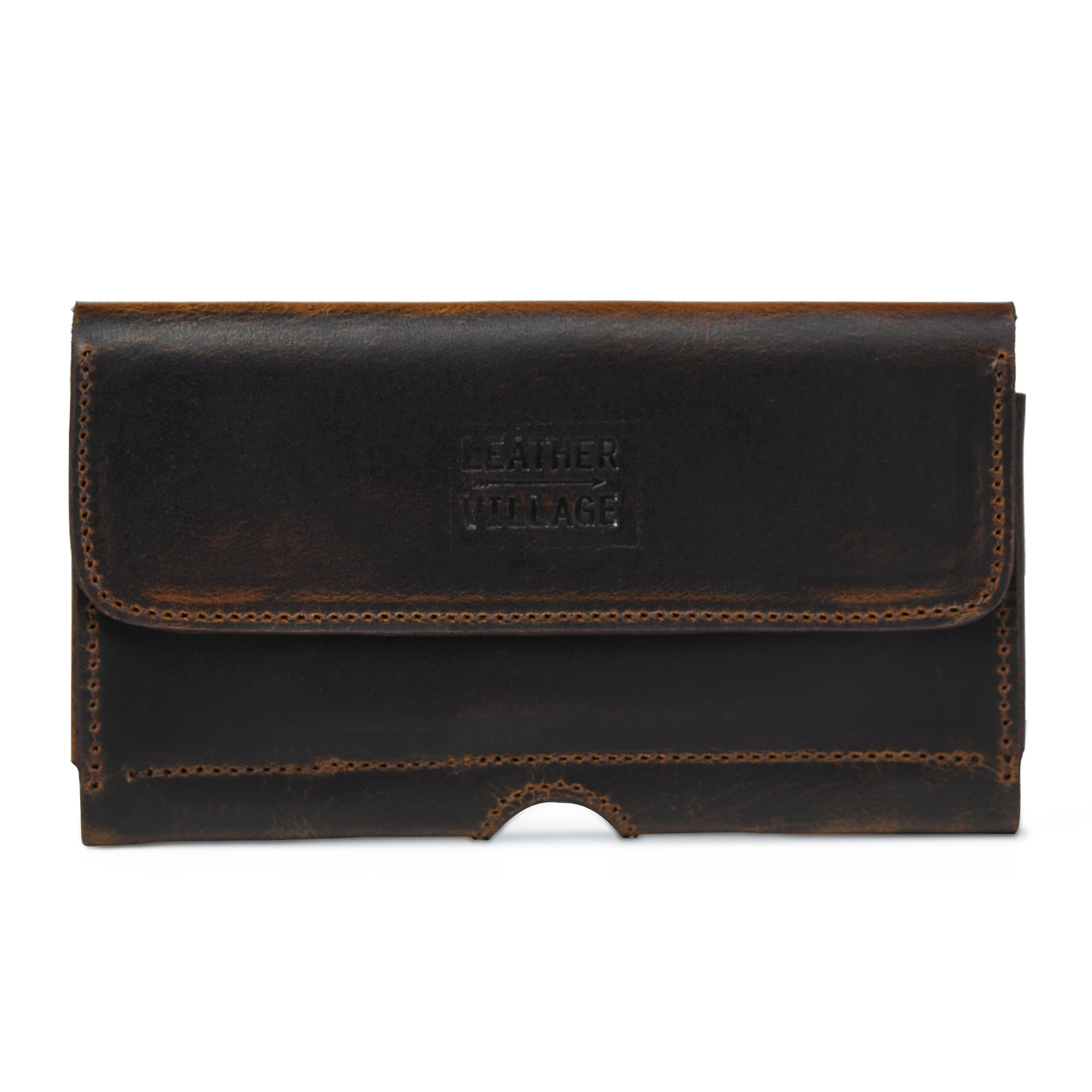 Leather Phone Holster Belt Clip Style for Men – Cell Phone Holsters Leather Belt Pouch – Horizontal Cell Phone Holder for Belt with Magnet Closure – Leather Cell Phone Holder for Belt