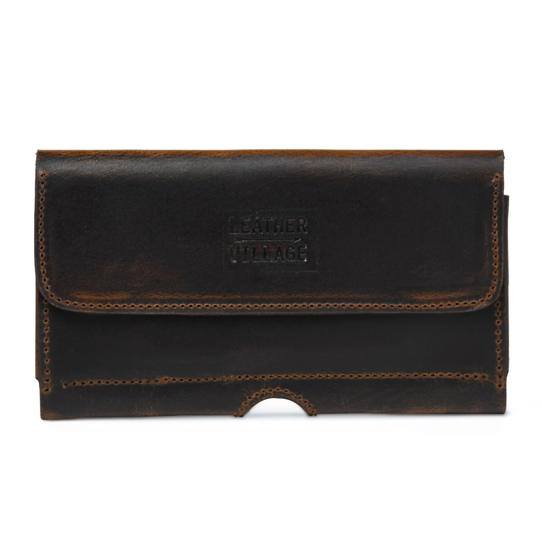 Leather Phone Holster Belt Clip Style for Men – Cell Phone Holsters Leather Belt Pouch – Horizontal Cell Phone Holder for Belt with Magnet Closure – Leather Cell Phone Holder for Belt