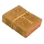 Tree of Life Leather Journal- Yellow Leather Village