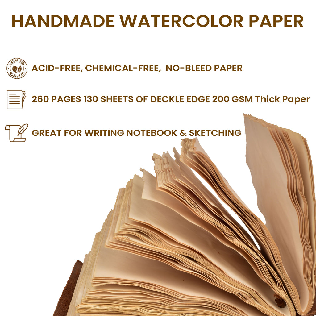 Floral Leather Notebook- Green