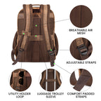 Vintage brown genuine leather messenger bag for men and women