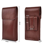 Genuine Carbon Leather Phone Holster - Brown Leather Village