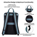 Teal Blue Leather Laptop Backpack for Work & Travel Leather Village