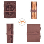 Rustic red leather Christian Bible with artisan craftsmanship