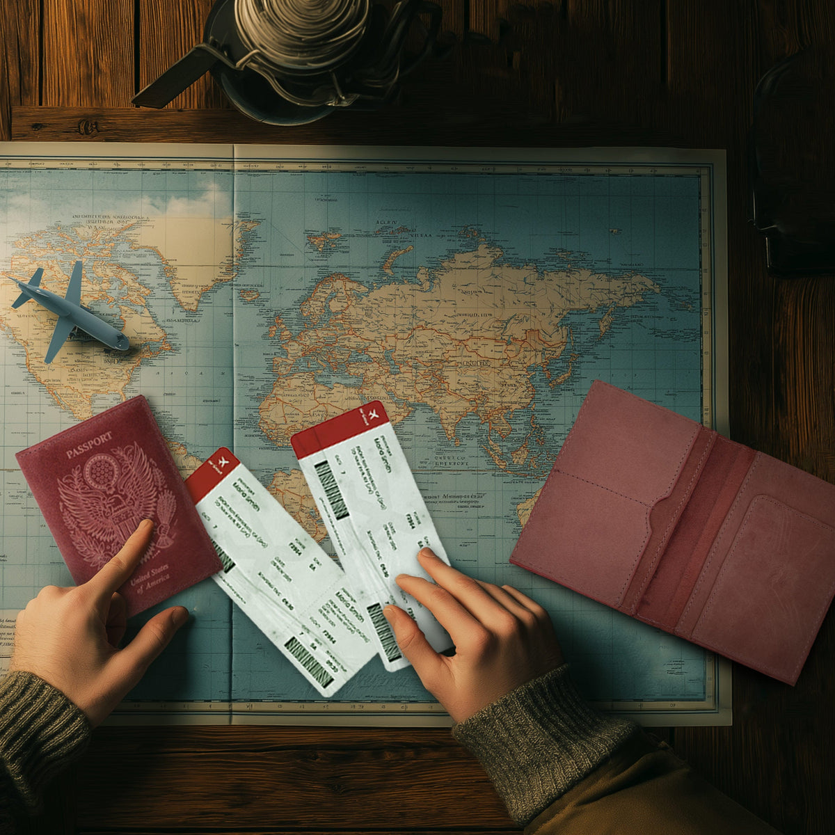 Leather Passport Holder Cover – Travel Wallet with Card Slots, Vintage Passport Case for Men & Women – Cute Organizer for Travel Accessories & Documents