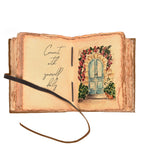 Premium rustic leather Holy Bible with inspirational scripture quote