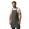 Canvas Cross-Back Work Apron for Men - Grey