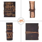 Leather Bound Handmade Christian Bible Journal - Brown