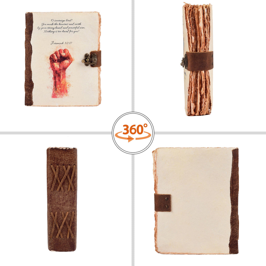Jeremiah 32:17 Leather Journal