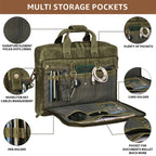 Leather Laptop Messenger Briefcase Bag - OLIVE Leather Village