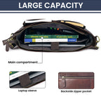 Handmade Vintage Leather Messenger Bag - Red