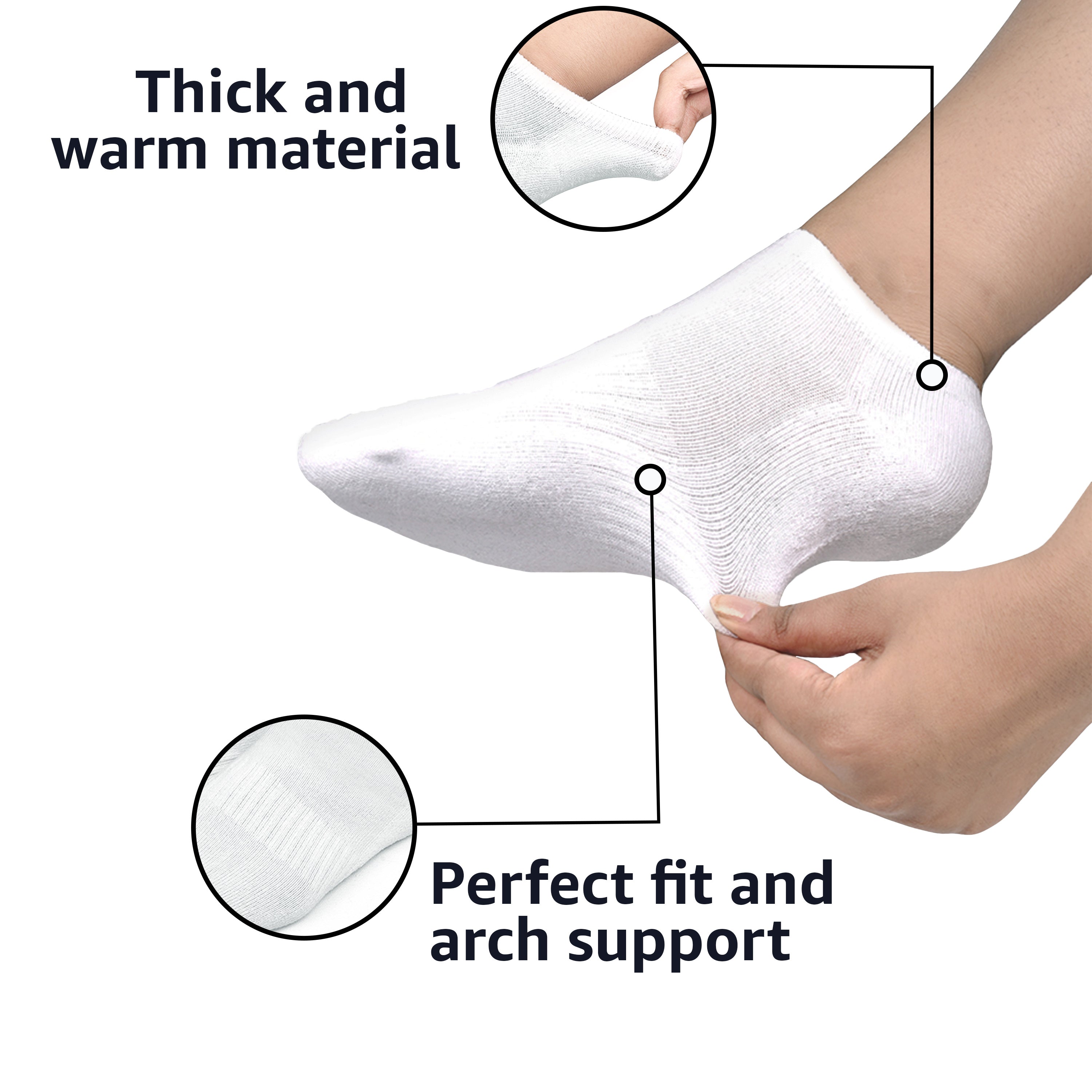 No Show Socks for Men & Women - Stylish Cotton Comfort Running Socks- Low Cut Ankle Length Anti Slip Socks Pack of 6