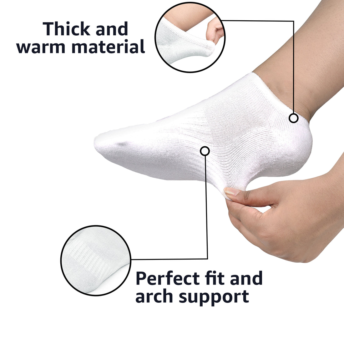 No Show Socks for Men & Women - Stylish Cotton Comfort Running Socks- Low Cut Ankle Length Anti Slip Socks Pack of 6