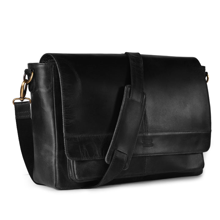 Vintage Handmade Leather Satchel Bag- 15.5 Inch Laptop Messenger Bag, Briefcase Shoulder Bag for Men & Women