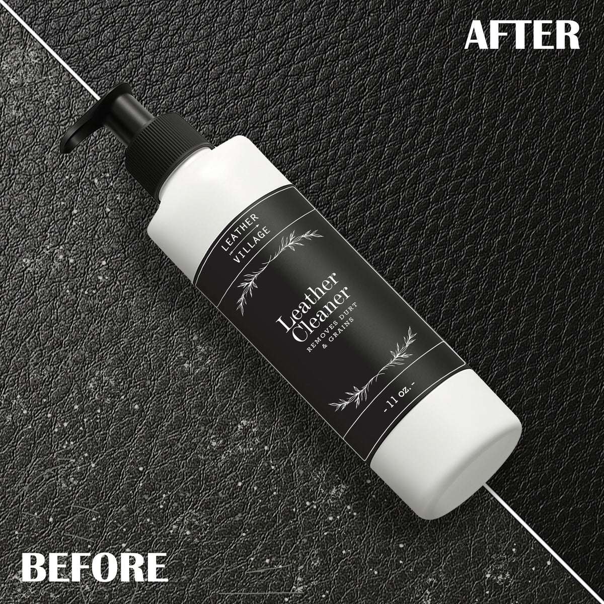 Leather Cleaner and Conditioner 11 oz – Stain Remover for Car Interiors, Leather Furniture, Couch, Chair, Jackets, Shoes, Purse, Bag with a Non-Toxic, Restoring Formula