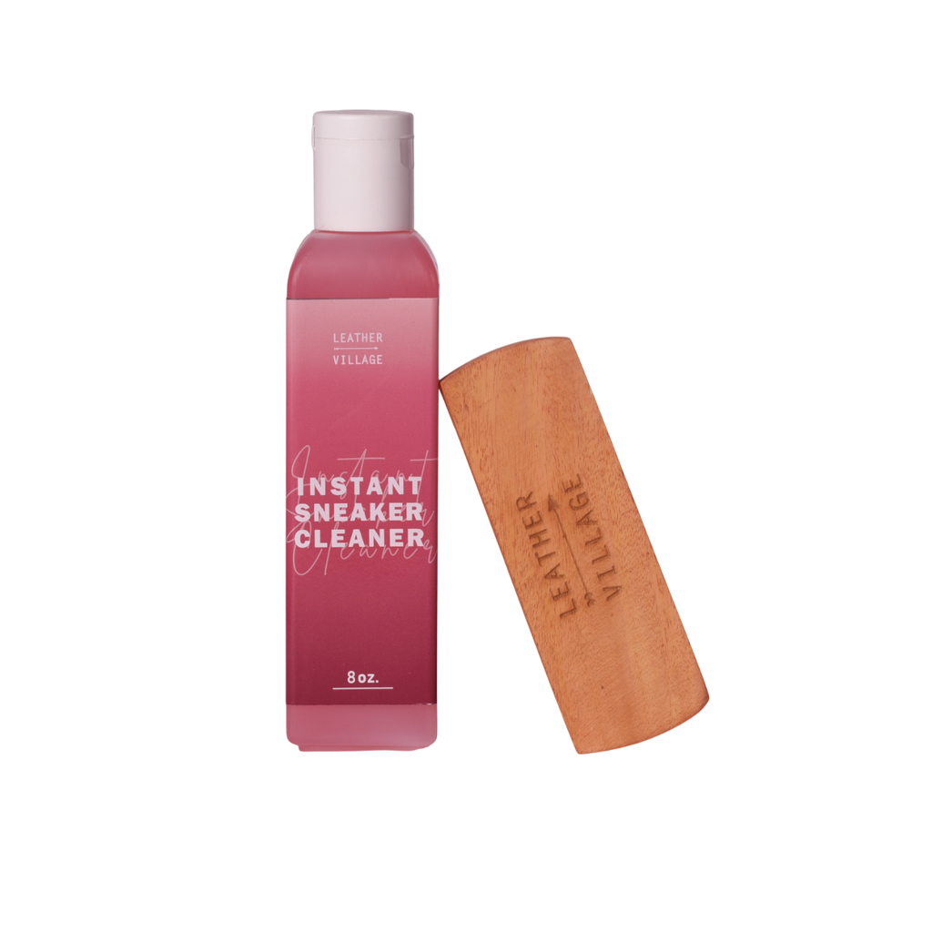 Shoe Cleaner Kit with Brush - Pink Leather Village