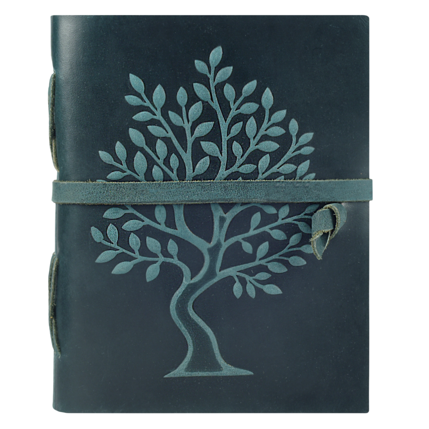 Turquoise Tree of Life Journal Leather Village