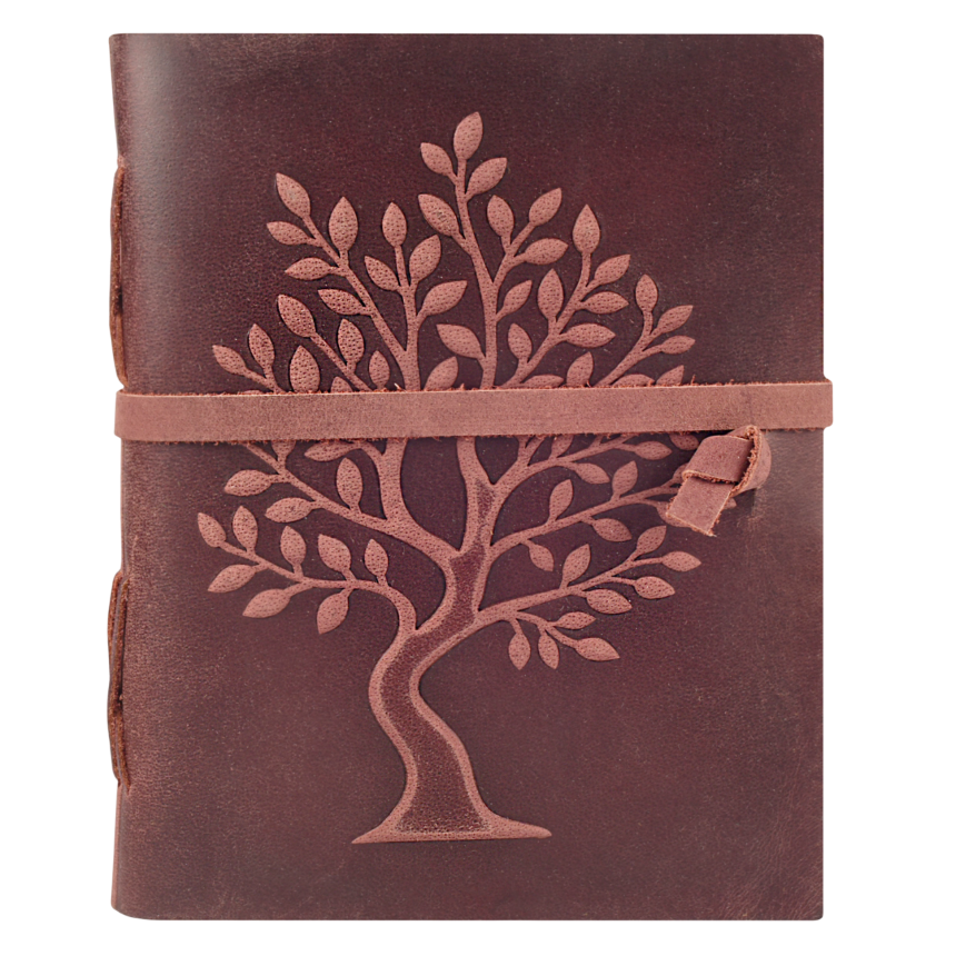 Fuchsia Tree of Life Journal Leather Village