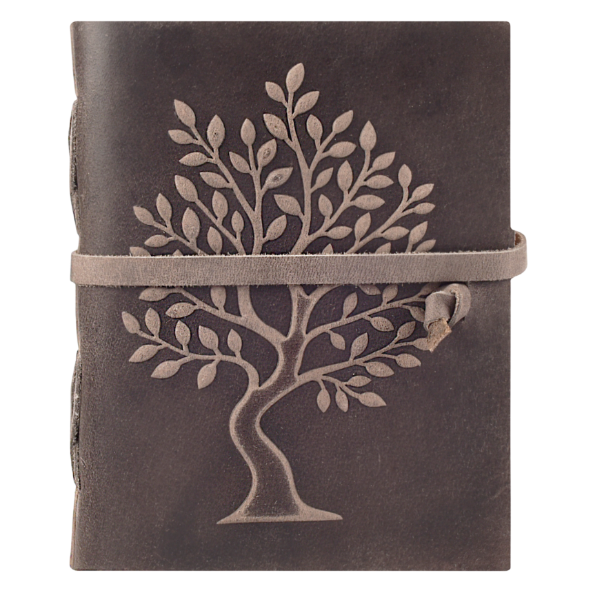 Grey Tree of Life Journal Leather Village