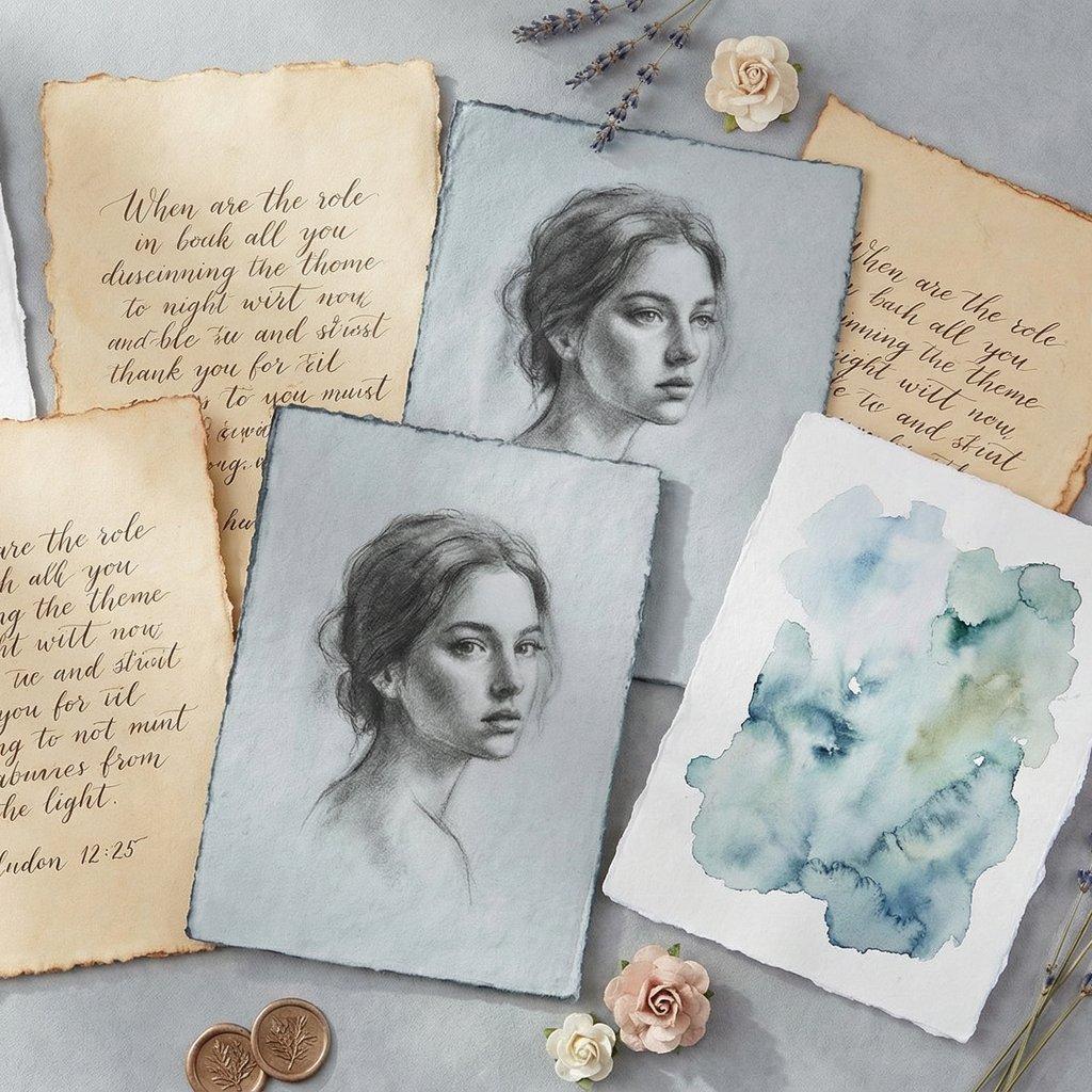 Handmade Watercolor Paper - Vintage | 20 Sheets