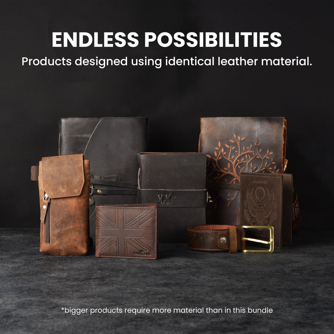 Genuine Leather Sheet - 12''x12'' Cowhide Leather for Crafts - 2mm Thick, Pack of 3 - Square Leather for Tooling, Wallet, Jewellery and DIY Projects