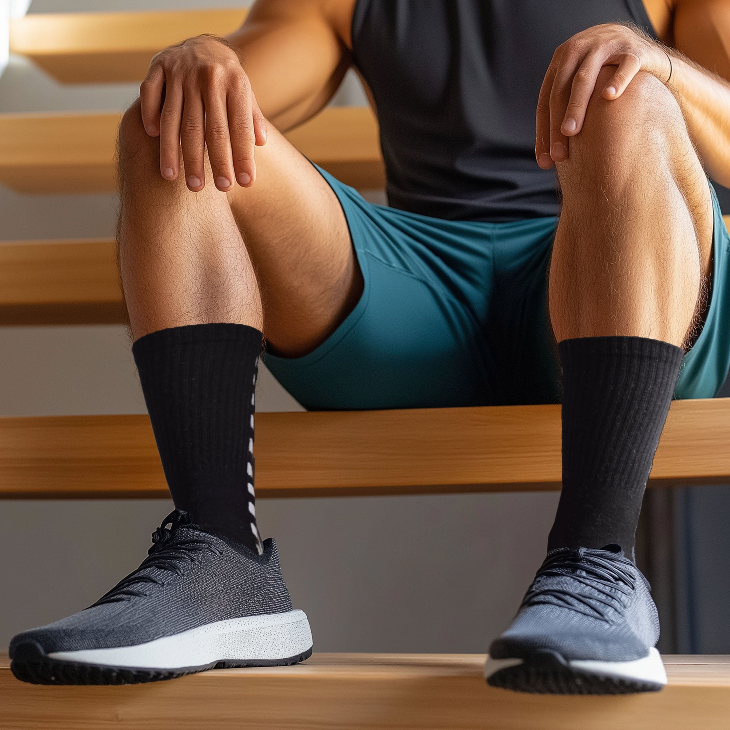 Athletic Socks - Pair of 6 - Black