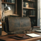 Handmade Vintage Leather Messenger Bag - Brown Leather Village