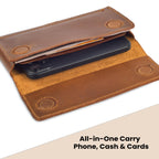 Leather Phone Belt Pouch - Tan Leather Village