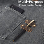 Canvas Cross-Back Work Apron for Men - Grey