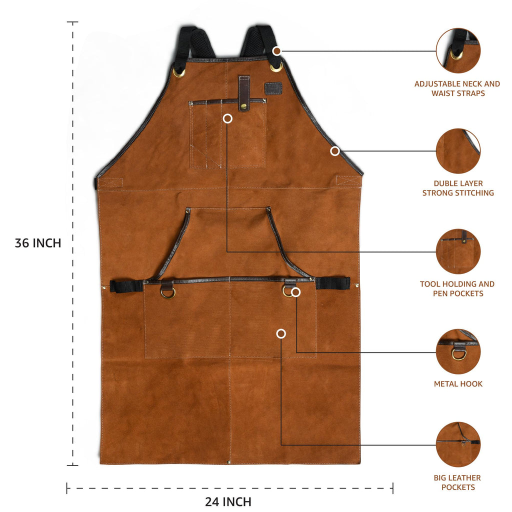 Tan Leather Tool Apron Leather Village