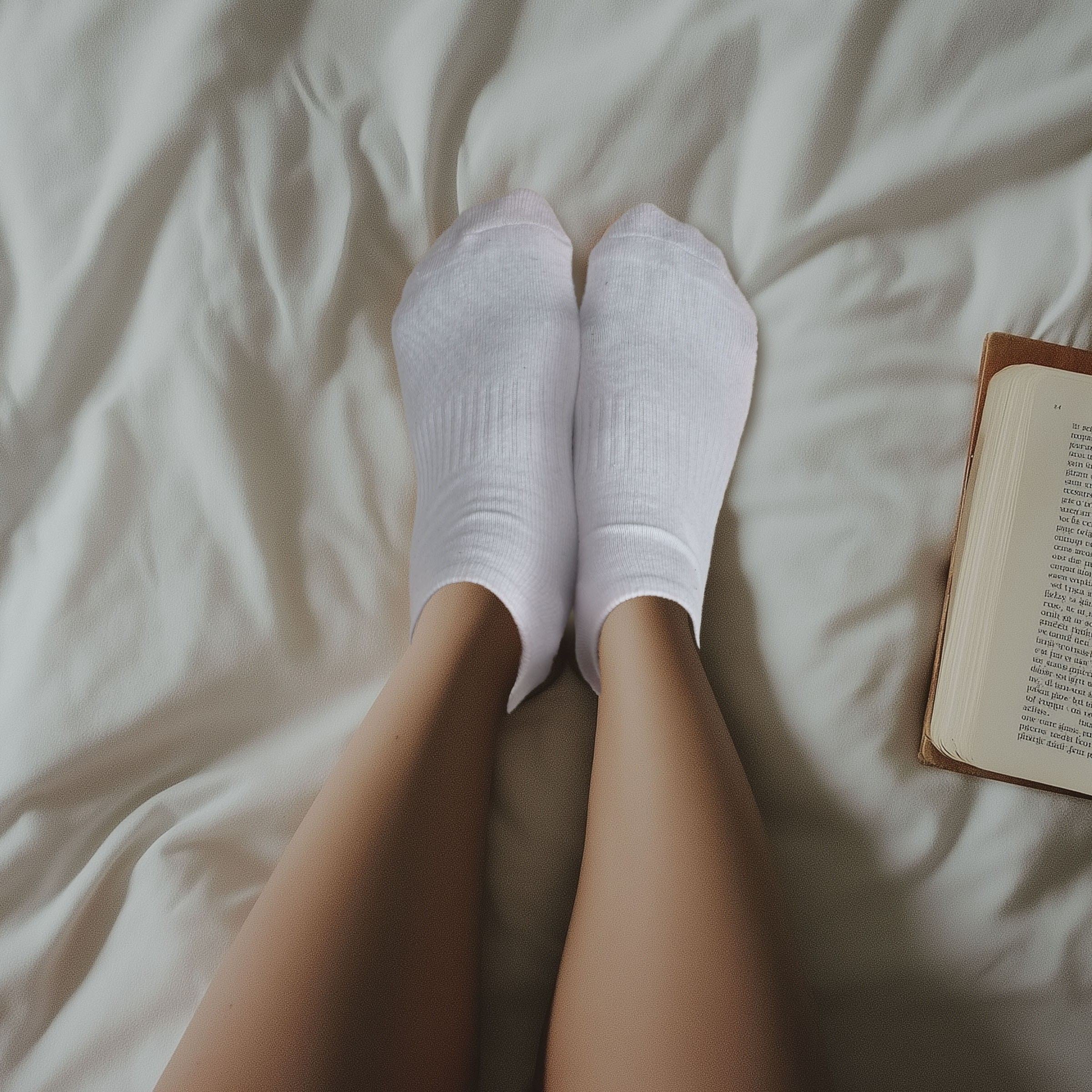 No Show Socks for Men & Women - White Dhampooh