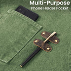 Canvas Cross-Back Work Apron for Men - Green