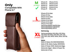 Genuine Carbon Leather Phone Holster - Brown Leather Village