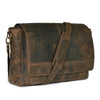 Vintage Handmade Leather Satchel Bag- 15.5 Inch Laptop Messenger Bag, Briefcase Shoulder Bag for Men & Women