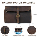Hanging Toiletry Bag for Travel - Brown