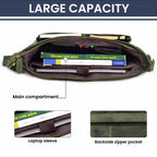 Leather Village handmade leather laptop messenger bag