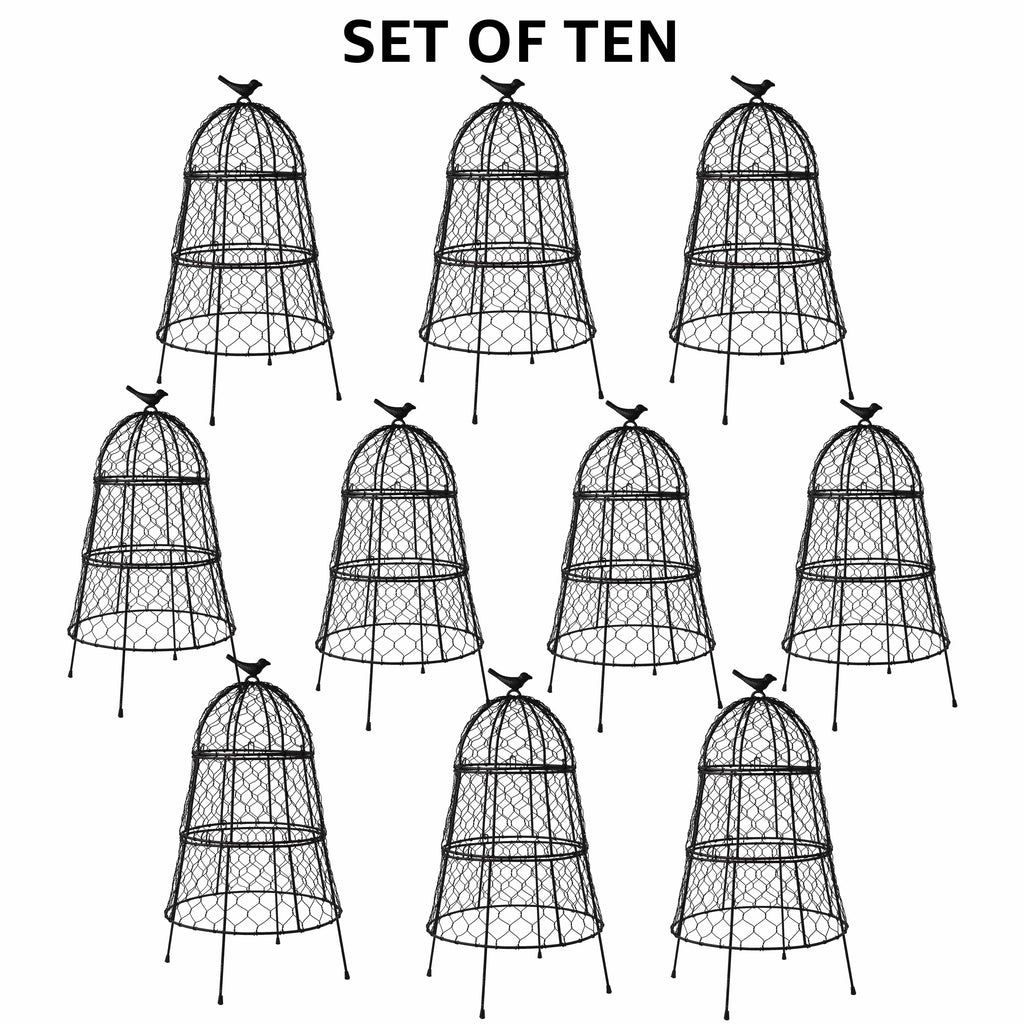 Leather Village reusable wire mesh plant protection cloches