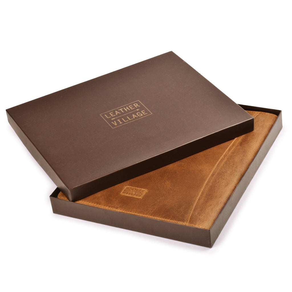 Leather Village carbon fiber leather resume document holder