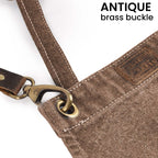 Canvas Cross-Back Work Apron for Men - Brown