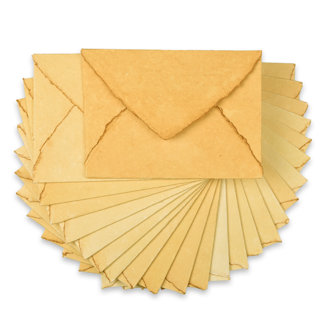 Leather Village 25 Packs Envelopes | 200 GSM | Vintage/Antique Envelope for Invitations, Printable, for Weddings, Invitations, Photos, Postcards, Greeting Cards, Mailing, Craft