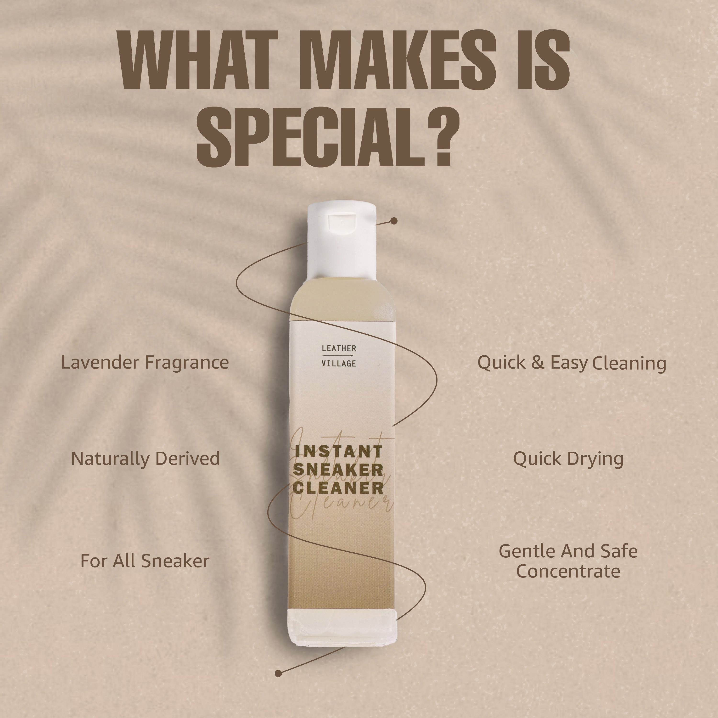 Shoe Cleaner Kit with Bottle and Brush - 8oz & 4oz Available in Lavender, Rose, Jasmine & Cittronela Fragrance | All-Natural, Chemical-Free Formula | Safe for Nubuck, Canvas, Suede, and Mesh Shoes