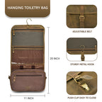 Hanging Toiletry Bag for Travel - Mud Brown