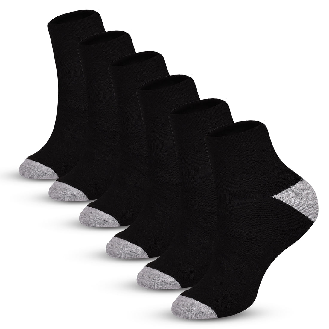 Ankle Length Anti-Slip Casual Socks for Men & Women- Stylish Comfort Fit Moisture Control- Perfect for Everyday Wear Pack of 6