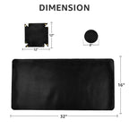 Leather Village tan smooth leather laptop desk protector mat