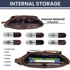 Handmade Vintage Leather Messenger Bag - Brown Leather Village