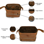 Tan Leather Dopp Kit – Travel Toiletry Bag