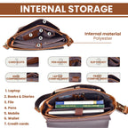 Handmade Vintage Leather Messenger Bag - Tan